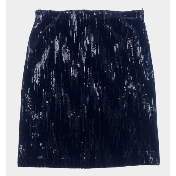 Aqua Dresses & Skirts - Aqua Black Velvet Sequin Mini Skirt Sz S The Matrix pattern Party Night Out Glam